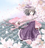 桜吹雪恋心 （さくらふぶきこいごころ) ミニ丈袴ver　（2012年2月作成）