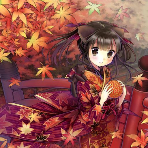 矢羽根紅葉に手鞠（2020年10月作成）