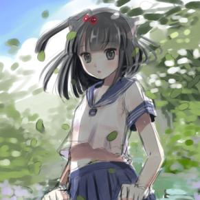 ホテイアオイと夏セーラー（オリジナル）　2012‎年‎2‎月作成