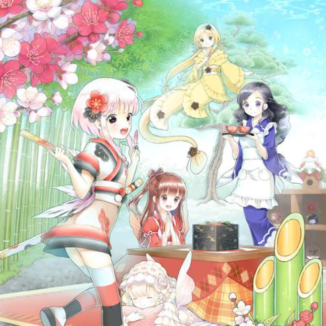 金魚水槽のお正月（2020年12月作成）